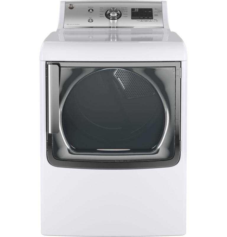 GE Silver On White 7.8 Cu.Feet. Capacity Gas Dryer