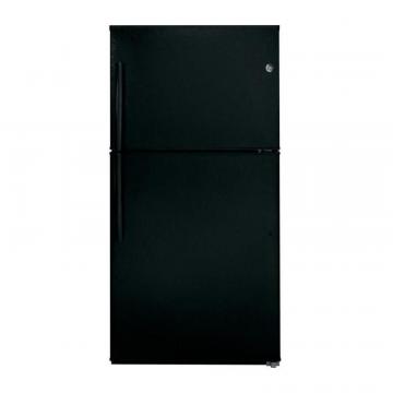 GE 21.2 cu. ft. Top Freezer No-Frost Refrigerator in Black