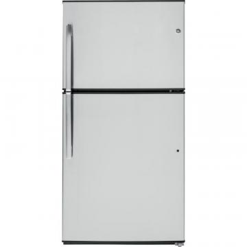 GE 21.2 cu. ft. Top Freezer No-Frost Refrigerator in Stainless Steel