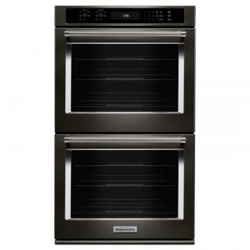 KitchenAid Black Stainless, 27" Double Wall Oven With Even-Heat True Convection