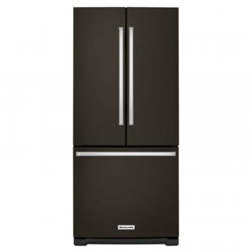 KitchenAid Black Stainless, 20 cu. ft. 30" Width French Door Refrigerator With Interior Dispense