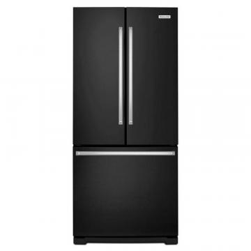 KitchenAid 19.7 cu. ft. Standard-Depth French Door Refrigerator with Interior Dispenser in Black