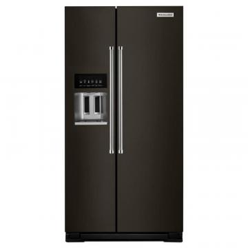 KitchenAid Black Stainless, 22.7 cu. ft. Side-By-Side Refrigerator With Exterior Ice & Water