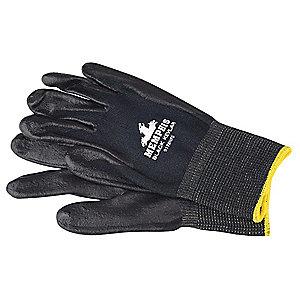 MCR Safety Nitrile Cut Resistant Gloves, ANSI/ISEA Cut Level A4 Lining, Black, S, PR 1