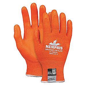 MCR Safety Nitrile Cut Resistant Gloves, ANSI/ISEA Cut Level A4 Lining, Orange, M, PR 1