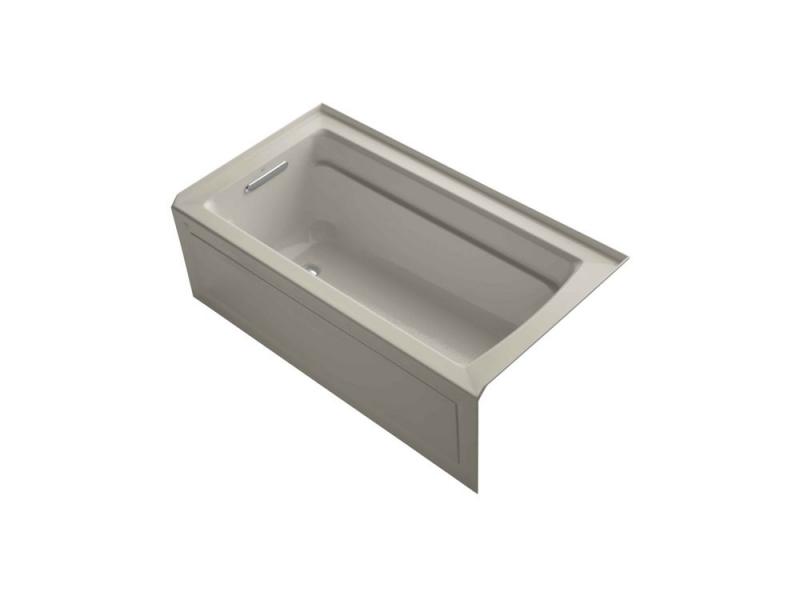 Kohler Archer 5' Bathtub with Comfort Depth Design, Integral Apron and Left-Hand Drain