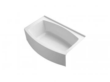 Kohler Expanse 5' Bathtub with Curved Integral Apron and Right-Hand Drain