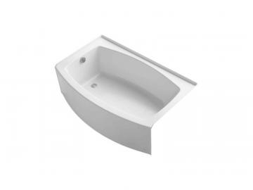 Kohler Expanse 5' Bathtub with Curved Integral Apron and Left-Hand Drain