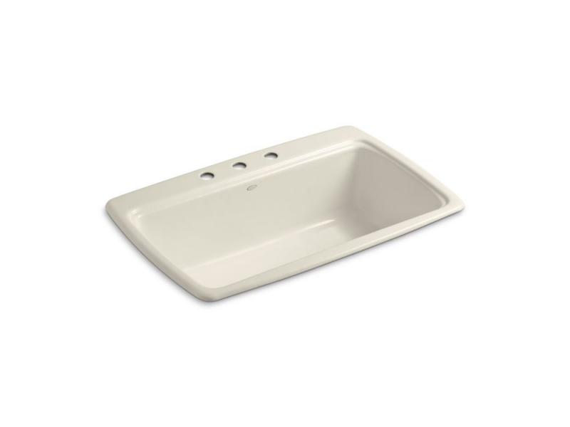 Kohler Cape Dory Self-Rimming Kitchen Sink With Three-Hole Faucet Drilling