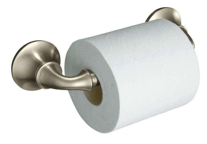 Kohler Forté Sculpted Toilet Tissue Holder in Vibrant Brushed Nickel