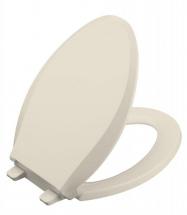 Kohler Cachet Quiet-Close Elongated Toilet Seat in Almond with Quick-Release Hinges