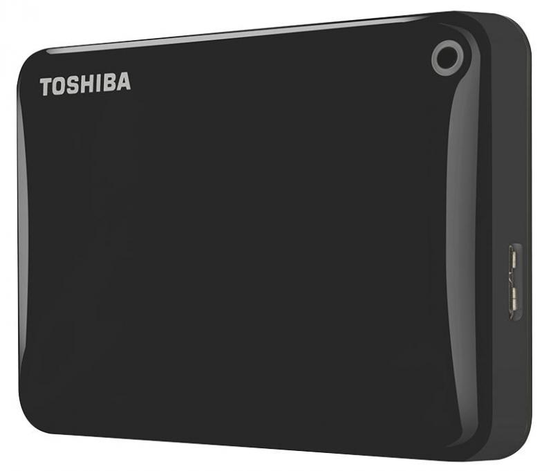 Toshiba Canvio Connect II USB 3.0 Portable Hard Drive, Black - 1TB