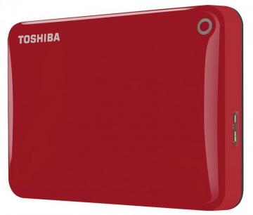 Toshiba Canvio Connect II USB 3.0 Portable Hard Drive, Red - 500GB