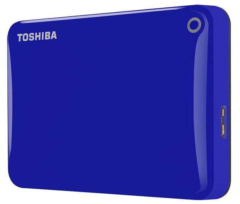 Toshiba Canvio Connect II USB 3.0 Portable Hard Drive, Blue - 2TB