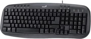 Genius KB-M200 Classic USB Multimedia Keyboard, Black