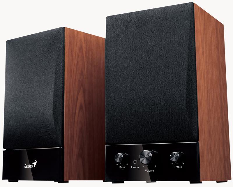 Genius SP-HF1250B 2-Way 40W Hi-Fi Wood Speakers (Pair)