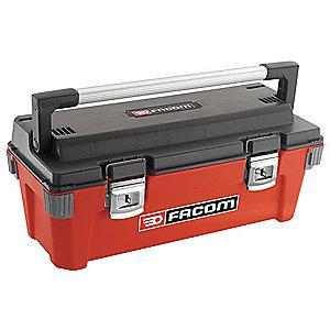 Facom Plastic Portable Tool Box, 10-1/2"H x 26"W x 10-3/4"D, 2315 cu. In., Red