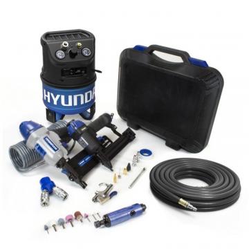 Hyundai 2 Gal. Portable Electric Air Compressor With 7-Tool DIY Kit