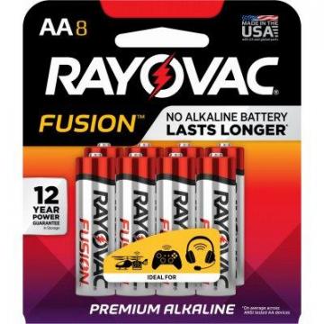 Rayovac Fusion Advanced "AA" Alkaline Battery, 8-Pk.