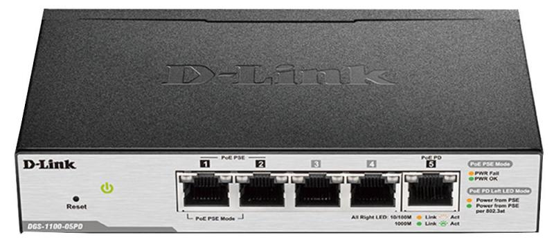 D-link 5 Port Gigabit PoE-Powered Smart Managed Desktop Switch