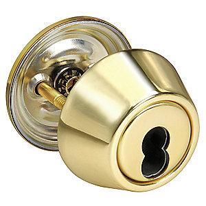 Yale Bright Brass D-Series Deadbolt, Single, Less SFIC Core-Cylinder, Different