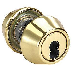 Yale Bright Brass D-Series Deadbolt, Double, Less SFIC Core-Cylinder, Different
