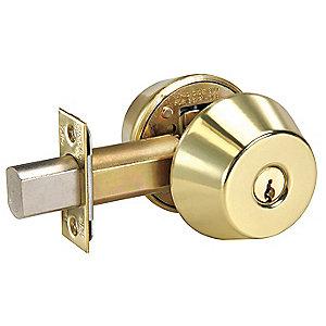 Yale Bright Brass D-Series Deadbolt, Double-Cylinder, Different