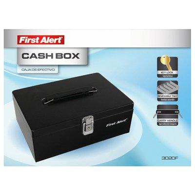 First Alert Locking Cash Box, Steel, 4 x 10.8 x 7.5-In.