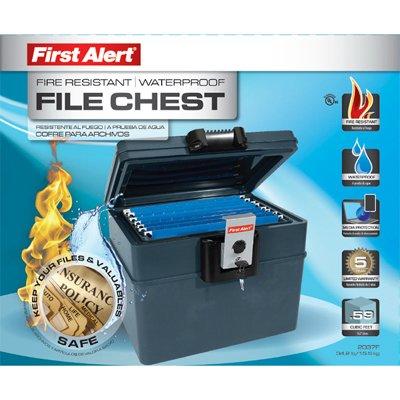 First Alert Fire & Waterproof Hanging File Chest Safe, 0.62-Cu. Ft.
