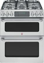GE Café 6.7 cu. ft. Free-Standing Double Oven Gas Convection Self-Cleaning Range in Stainless Steel
