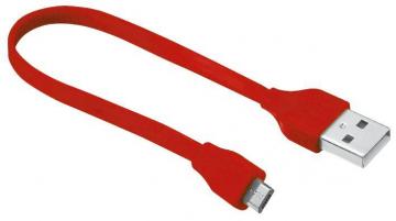 Trust 0.2m Red Flat Micro USB Cable