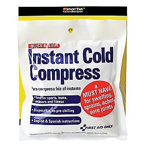 First Aid Only 4" x 5" White Instant Cold Pack, 1EA