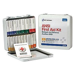 First Aid Only First Aid Kit,  Metal Case Material, General Purpose, 50 People Served Per Kit