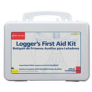 First Aid Only First Aid Kit,  Plastic Case Material, Loggers, 15 People Served Per Kit
