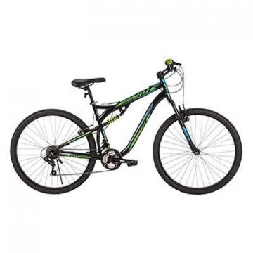 Huffy Men's Tocoa Dual Suspension Bicycle, Gloss Black, 27.5"