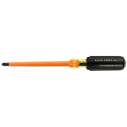 Klein Steel Insulated Screwdriver with 7" Shank and #2 Phillips Tip