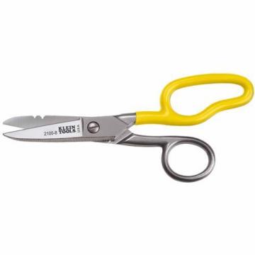 Klein Electricians Scissors, Electrical and Communications, Straight, Right Hand, Stainless Steel