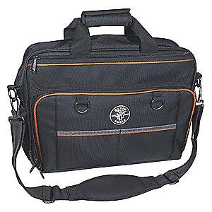 Klein 22-Pocket Polyester General Purpose Tool Bag, 15-1/4"H x 17-1/2"W x 7"D, Black