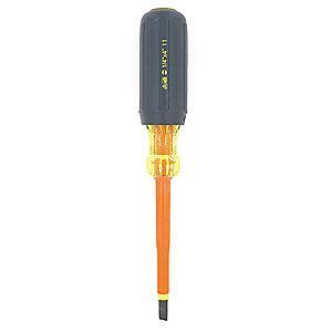 Ideal Steel Insulated Screwdriver with 4" Shank and 1/4" Keystone Slotted Tip