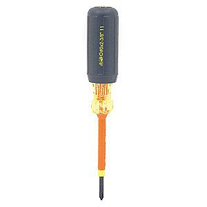 Ideal Steel Insulated Screwdriver with 2-3/8" Shank and #0 Phillips Tip