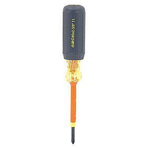 Ideal Steel Insulated Screwdriver with 2-3/8" Shank and #0 Phillips Tip