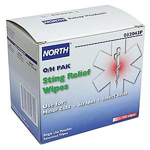 Honeywell Sting Relief Wipes, 5-3/4" Box