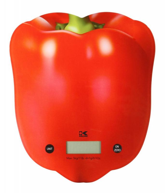 Kalorik Red Pepper Digital Kitchen Scale