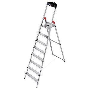 Hailo Aluminum Platform Stepladder, 7 ft. 9" Ladder Height, 5 ft. 8" Platform Height, 330 lb.