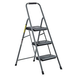 BLACK+DECKER Steel Folding Step, 47-1/8" Overall Height, 200 lb. Load Capacity, 3 Steps