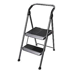 Werner Steel Folding Step, 44" Overall Height, 250 lb. Load Capacity, Steps: 2