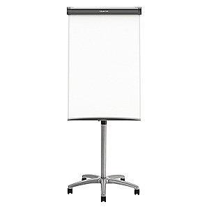 Quartet Gloss-Finish Steel Dry Erase Board, Easel Mounted, Mobile/Casters, 24"H x 36"W, White
