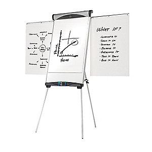Quartet Gloss-Finish Steel Dry Erase Board, Easel Mounted, Portable/Carry, 39"H x 27"