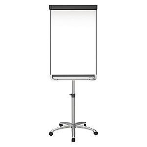 Quartet Gloss-Finish Steel Dry Erase Board, Easel Mounted, Mobile/Casters, 38-1/4"H x 27"W, White