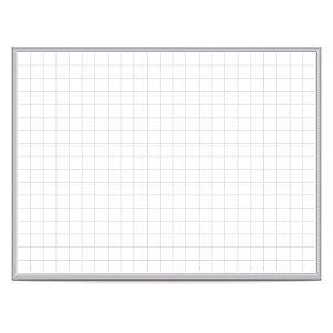 Ghent Gloss-Finish Steel Dry Erase Board, Wall Mounted, 36-1/2"H x 48-1/2"W, White/Gray